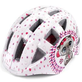 Велошлем Vinca Sport "Кити", IN-MOLD, детский, с регулировкой, белый, VSH 8 Kitty, Вариант УТ-00343728: Размер: M (54-57 см), изображение  - НаВелосипеде.рф