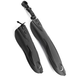 Крылья велосипедные Vinca Sport, комплект, 20"-26", пластик, черный, HN 10-1 full black OEM, изображение  - НаВелосипеде.рф