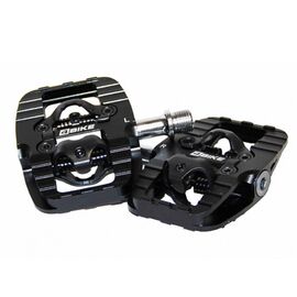 Педали велосипедные 4BIKE P13, контактные, Enduro, SPD совместимые, 102х90х34 мм, вес 470 гр., черный, ARV-P13BLK, изображение  - НаВелосипеде.рф