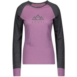 Толстовка SCOTT Defined Merino, женский, dark grey melange/cassis pink, ES2777936658, Вариант УТ-00342664: Размер: L, Цвет: dark grey melange/cassis pink, изображение  - НаВелосипеде.рф