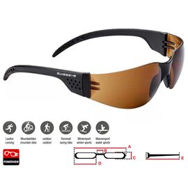 Очки велосипедные SWISSEYE Outbreak Luzzone S, солнцезащитные, спортивные, black - brown, 14080, изображение  - НаВелосипеде.рф