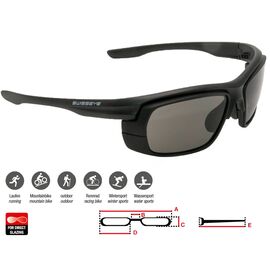 Очки велосипедные SWISSEYE Notice, солнцезащитные, спортивные, black matt - insert smoke+ orange lens for insert, 12881, изображение  - НаВелосипеде.рф