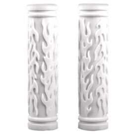 Грипсы велосипедные Vinca Sport, резиновые, 130 мм, белые, H-G 64 white, изображение  - НаВелосипеде.рф