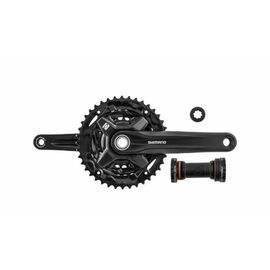 Система Shimano Acera, FC-MT210, 30/40/22T, 3x9 скоростей, 170мм, BSA, черная, без упаковки, AFCMT2103CB002XL, изображение  - НаВелосипеде.рф
