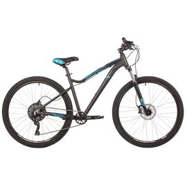 Горный велосипед STINGER VEGA PRO, 27.5", 9 скоростей, алюминий, черный, 2021, VX47207, Вариант УТ-00341420: Размер: 15", Цвет: Черный, изображение  - НаВелосипеде.рф