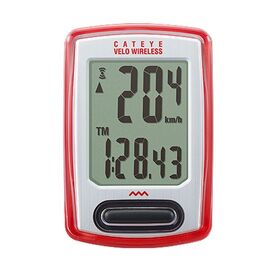 Велокомпьютер CAT EYE Velo Wireless, 6 функций, беспроводной, красный, 8-13060037, изображение  - НаВелосипеде.рф