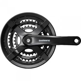 Система велосипедная SHIMANO FC-TY501, 6/7/8 скоростей, 24/34/42X170 мм, под квадрат, без каретки, EFCTY501C244CLB, изображение  - НаВелосипеде.рф