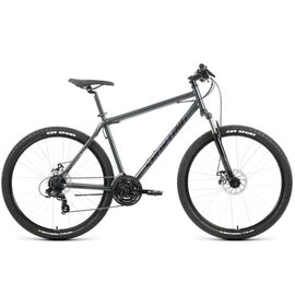 Горный велосипед FORWARD SPORTING 29 2.1 D, 29", 21 скоростей, 2023, VX23383, Вариант УТ-00343653: Рама: 17" (156-170 см), Цвет: черный/темно-серый, изображение  - НаВелосипеде.рф