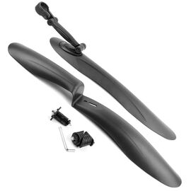 Крылья велосипедные Vinca Sport, комплект, 24"- 26", пластик, черные, HN 57-1 OEM, изображение  - НаВелосипеде.рф