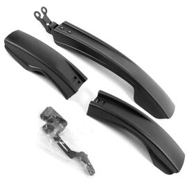 Крылья велосипедные Vinca Sport, комплект, 24"-26", пластик, черный, HN 14-1 OEM, изображение  - НаВелосипеде.рф