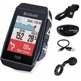 Велокомпьютер SIGMA NEW, ROX 11.1 EVO (White), HR Set 150+ функций, с датчиком пульса, GPS, BLUETOOTH, белый, 4-001033, изображение  - НаВелосипеде.рф