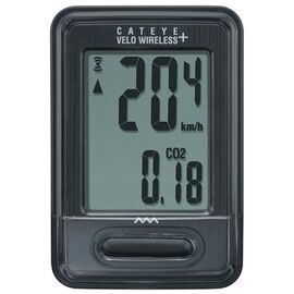 Велокомпьютер CAT EYE Velo Wireless, 6 функций, беспроводной, черный\черный дисплей, 8-13060042, изображение  - НаВелосипеде.рф