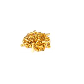 Ниппель для велосипедной спицы TRIX, 14G, стальной, l-12мм, анодированный, золотистый, 144шт., gold, изображение  - НаВелосипеде.рф