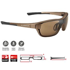 Очки велосипедные SWISSEYE M-Cover, солнцезащитные, спортивные, bronze - brown + orange + clear, 12542, изображение  - НаВелосипеде.рф