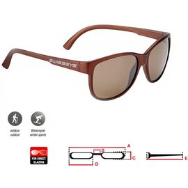 Очки велосипедные SWISSEYE Cleanocean  1, солнцезащитные, спортивные, brown matt - brown FM, 31603, изображение  - НаВелосипеде.рф