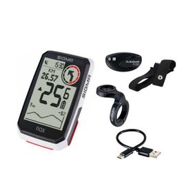 Велокомпьютер SIGMA NEW, ROX 4.0 (White), HR Set 30 функций, с датчиком пульса, GPS, BLUETOOTH, белый, 4-001063, изображение  - НаВелосипеде.рф