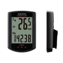 Велокомпьютер CAT EYE Strada Slim - ROAD, 5 функций, беспроводной, плоский сенсор, черный, 8-13110032, изображение  - НаВелосипеде.рф