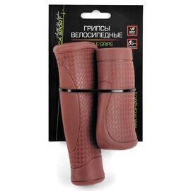 Грипсы велосипедные Vinca Sport, 125 мм, резиновые, коричневые, H-G 67 brown, изображение  - НаВелосипеде.рф