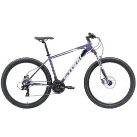Горный велосипед Stark Hunter 27.2 HD, 27.5', фиолетовый/серый/черный, 2023, HQ-0013793, Вариант УТ-00344514: Рама: 16" (150-165 см), Цвет: фиолетовый/серый/черный, изображение  - НаВелосипеде.рф