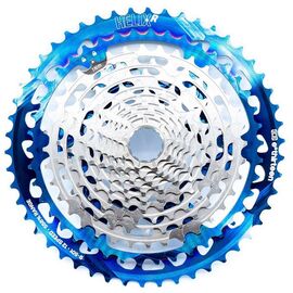 Кассета велосипедная E Thirteen Helix Race Cassette, Intergalactic, 9-50t, 12 скоростей, FW2HRA-102, изображение  - НаВелосипеде.рф