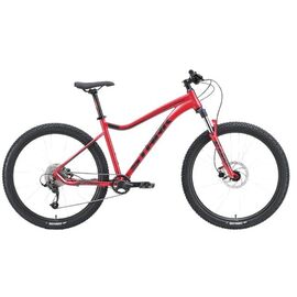 Горный велосипед Stark Tactic 27.4 HD красный металлик/никель 18" 2023, HQ-0009895, изображение  - НаВелосипеде.рф