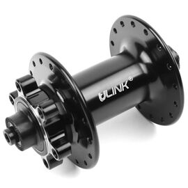 Втулка передняя Vinca Sport, алюминий, ID5.2*32H*14G*100*108, на пром подшипниках, черная, GB 94F SB black 32H, изображение  - НаВелосипеде.рф