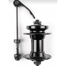 Втулка передняя Vinca Sport, 3/8"*14G*32H*100*108, на эксцентрике, 6 отверстий, на пром подшипниках, GB 10R QS black 32H, изображение  - НаВелосипеде.рф