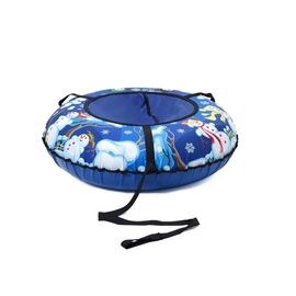 Тюбинг 80 см + камера, верх-оксфорд, низ-пвх, дизайн "Снеговики", упаковано в индивидуальную коробку, SA80CN, изображение  - НаВелосипеде.рф