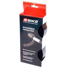 Обмотка руля 4BIKE, гелевая с карбоновым рисунком, синяя, ARV000045, изображение  - НаВелосипеде.рф