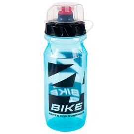 Велобутылка 4BIKE 553MPA 0,6 л, полупрозрачная, с защитным колпачком, голубая, ARV000275, изображение  - НаВелосипеде.рф