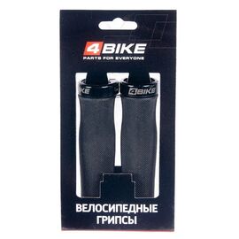 Грипсы велосипедные 4BIKE, 130 мм, черный, ARV000032, изображение  - НаВелосипеде.рф