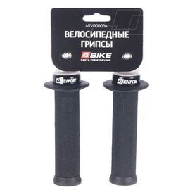 Грипсы велосипедные 4BIKE, 132 мм, черный, ARV000064, изображение  - НаВелосипеде.рф