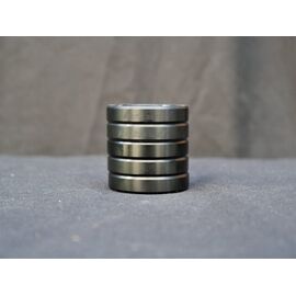 Кольца проставочные Intend Blackline под вынос высотой 7 мм, 5 шт в комплекте, алюминий, чёрные, 27-001b, изображение  - НаВелосипеде.рф