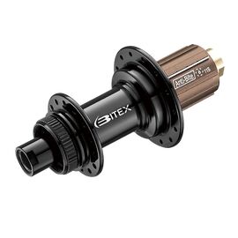 Втулка Bitex для MTB, задняя, под ось 12x142 мм, 28 спиц, CenterLock, BX108R28H-12-142BK_ShST, изображение  - НаВелосипеде.рф