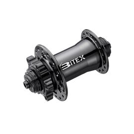 Втулка Bitex для MTB, передняя, под эксцентриковый зажим M9, ширина 100 мм, 32 спицы, черная, BX207F32H-M9-100BK, изображение  - НаВелосипеде.рф