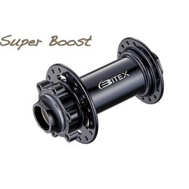 Втулка Bitex для MTB BOOST, передняя, под сквозную ось 20 мм, ширина 110 мм, 32 спицы, черная, BX213F32H-20-110BK, изображение  - НаВелосипеде.рф