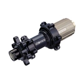 Втулка Bitex для GRAVEL, задняя, под эксцентрик, зажим M10, ширина 135мм, 24 спицы, черная, BX306R24H-M10-135BK_ShAL, изображение  - НаВелосипеде.рф