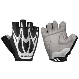 Велоперчатки ROCKBROS Ghost Claw, короткие пальцы, черные, RB_S227BK-L, Вариант УТ-00346395: Размер: L, Цвет: черный, изображение  - НаВелосипеде.рф