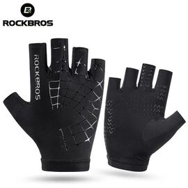 Велоперчатки ROCKBROS Ice Silk, полиэстер, черный, RB_S202BKL, изображение  - НаВелосипеде.рф