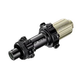 Втулка Bitex для GRAVEL, задняя, эксцентрик, зажим M10x135 мм, 24 спицы, CenterLock, BX312R24H-M10-135BK_ShAL, изображение  - НаВелосипеде.рф