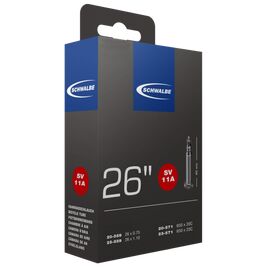 Велокамера Schwalbe SV11A ETRTO 20/25-559/571, под покрышку 26"-0.75/1.00, 95 г, велониппель 40мм, 10422213, изображение  - НаВелосипеде.рф