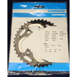 Передняя звезда Shimano XT FC-M782 10sp Chainring, black-silver/40T, УТ000215259, изображение  - НаВелосипеде.рф