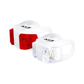 Комплект освещения KELLYS TWINS, 2 диода, 2 режима,батарейки в комплекте,белый, Lighting set KLS TWINS, white, изображение  - НаВелосипеде.рф