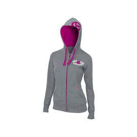 Толстовка женская KELLYS Basic, хлопок/полиэстер, серо-розовая, S, Women's Basic Hoodie grey pink S, изображение  - НаВелосипеде.рф
