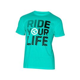 Футболка KELLYS RIDE YOUR LIFE L, голубая, T-Shirt KELLYS RIDE YOU LIFE short sleeve Turquois, изображение  - НаВелосипеде.рф