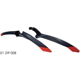 Крылья набор BELLELLI ZIP , цвет Black/Red, 16г, 01ZIPR008SET, изображение  - НаВелосипеде.рф