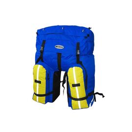 Велосипедная сумка  "штаны" на багажн. ПЕГАС "3 в1" V=80л сине-желтая Терра, 10-012, изображение  - НаВелосипеде.рф