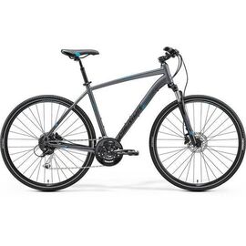 Горный велосипед Merida Crossway 100 2017, Вариант УТ-00037381: Рама: 55cm (Рост: 190 - 195 cm), Цвет: матовый серо-синий, изображение  - НаВелосипеде.рф