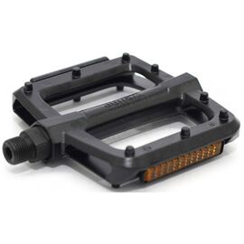 Педали Wellgo PLATFORM алюминиевые, 112x100x26мм, резьба 9/16", полимерные подшипники, черные, B331DU, изображение  - НаВелосипеде.рф