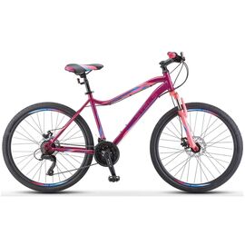Горный женский велосипед STELS Miss-5000 D, V020, 26", 21 скорость, 2021, LU089369, Вариант УТ-00347030: Рама: 18" (170-180 см), Цвет: вишнево/розовый, изображение  - НаВелосипеде.рф